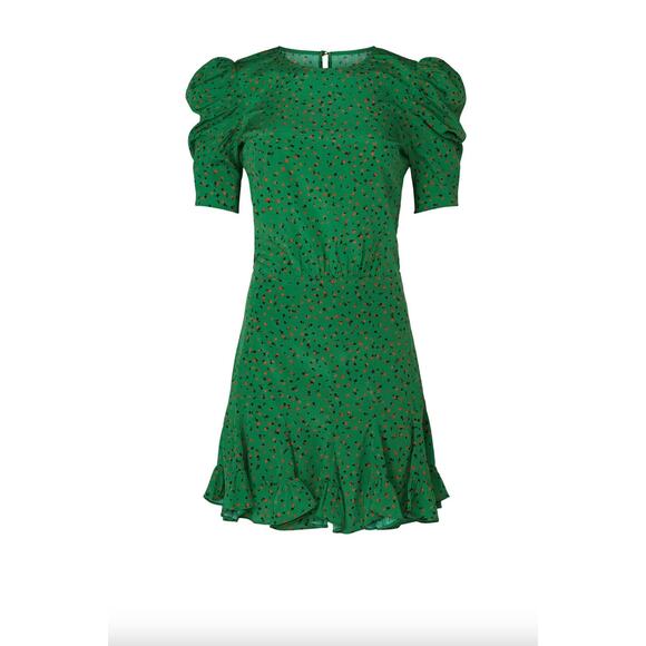 Veronica Beard Green Lila Silk Dress Sz 2 - Picture 3 of 7